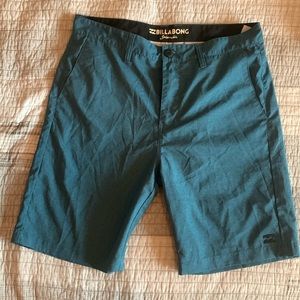 BILLABONG Turquoise Men Submersible Shorts, Size:32